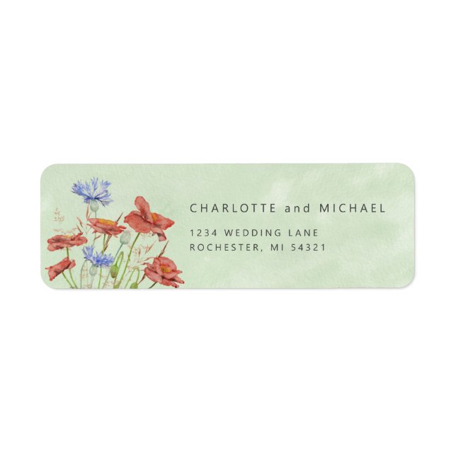 Wildblumen für den Wasserfarbenwiese geben Adresse (Vorne)