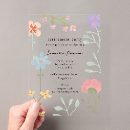 Wildblumen für die Blumenversorgung Party Acryleinladungen