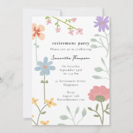 Wildblumen für die Blumenversorgung Party Einladung