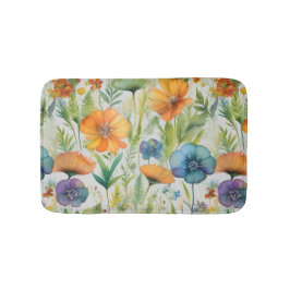 Wildblumen für die französische Landesdekoration Badematte