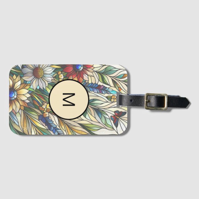 Wildblumen für die Hartglasdesign Gepäckanhänger (Vorderseite (Horizontal))