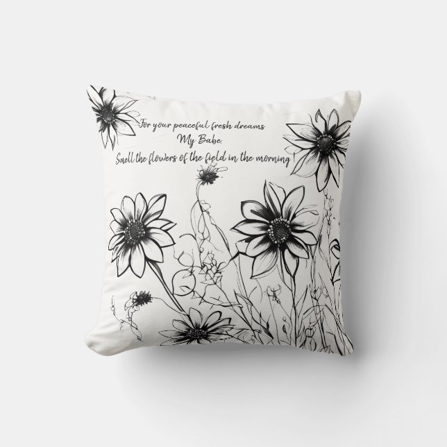 Wildblumen für friedliche Träume Kissen (Vorderseite)