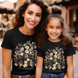Wildblumen für gepresste Blume Text Girl-Cotagecor T-Shirt