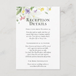 Wildblumen für Hochzeiten Begleitkarte