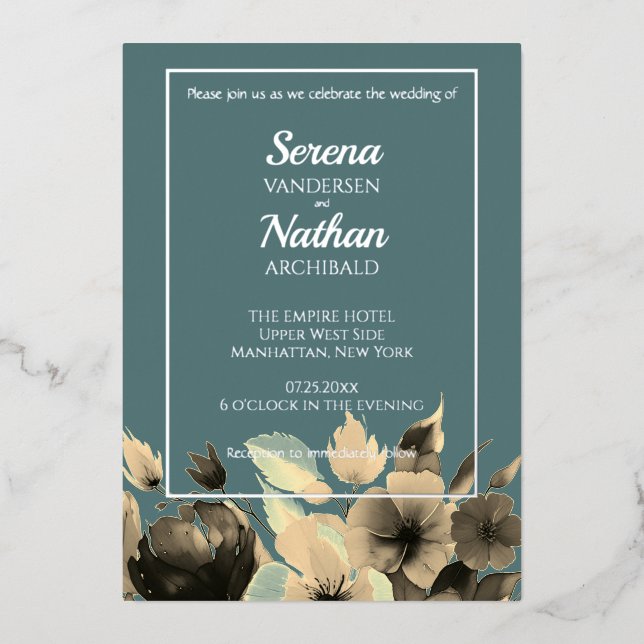 Wildblumen für Naturspaare Folieneinladung (Vorderseite)