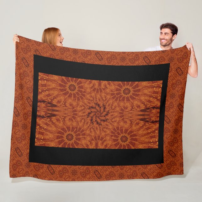 Wildblumen für Schwarz und Gold 8 Fleecedecke (Beispiel)