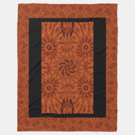 Wildblumen für Schwarz und Gold 8 Fleecedecke