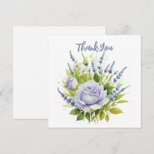 Wildblumen für Wasserfarben Dankeskarte