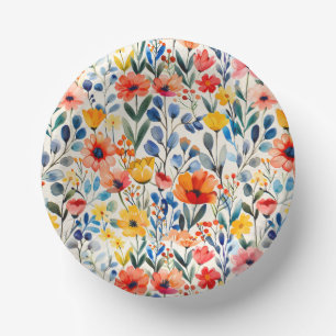 Wildblumen für Wasserfarben - Hintergrund-99034 Pappteller