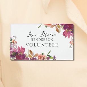 Wildblumen für Wasserfarben Namenschild