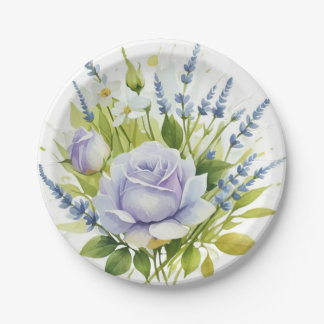 Wildblumen für Wasserfarben Pappteller