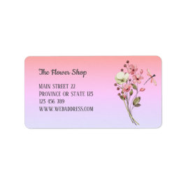 Wildblumen für weibliche Wasserfarben Adressaufkleber