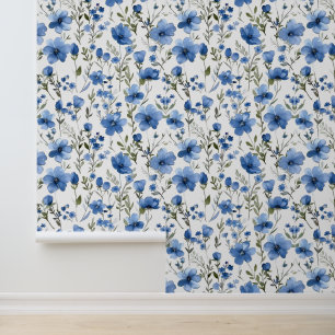 Wildblumen für weißes blaues, helles Wasser #5 Tapete