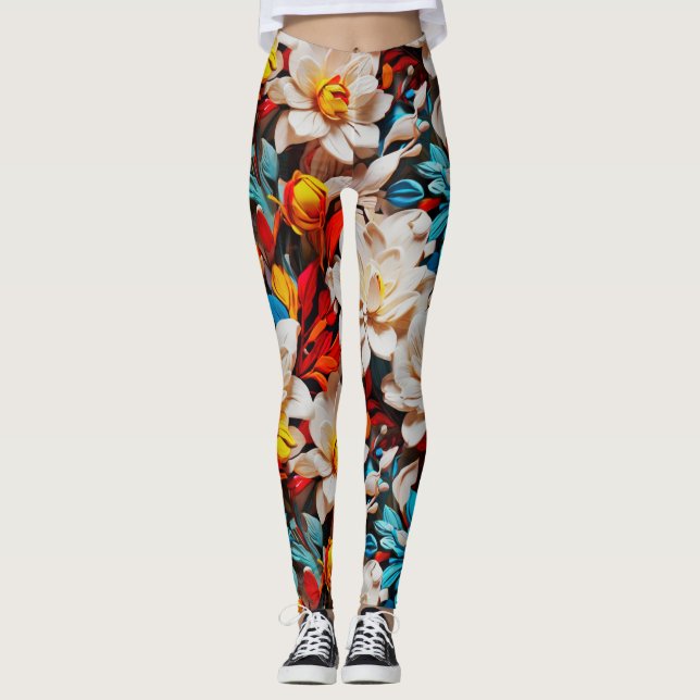 Wildblumen Galore Leggings (Vorderseite)