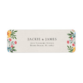 Wildblumen Garden Floral Wedding Rücksendeadresse