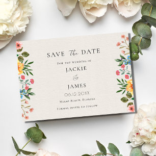 Wildblumen Garden Floral Wedding Save The Date