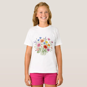 Wildblumen-Garten Floral T-Shirt