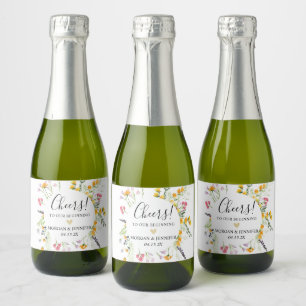 Wildblumen Gastgeschenk Hochzeit Cheers Sparkling