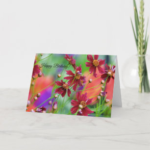 Wildblumen Geburtskarte Karte