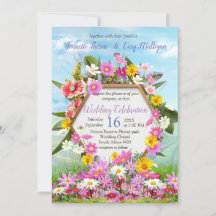 Wildblumen gegen einen blauen Himmel