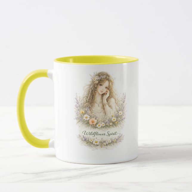 Wildblumen-Geist-Engel-Tasse Tasse (Links)