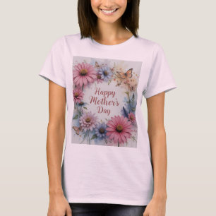 Wildblumen glücklich Muttertag T-Shirt
