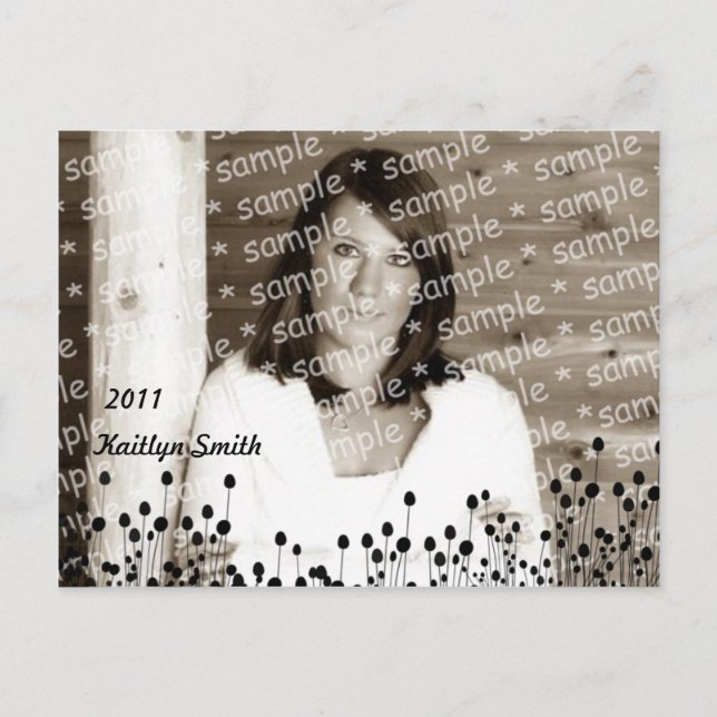 Wildblumen Grad Fotokarte Einladungspostkarte (Vorderseite)