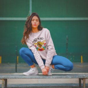 Wildblumen-Grafik Casual 'Sei nett' Sweatshirt