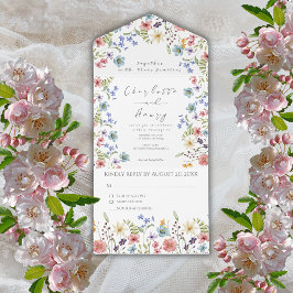 Wildblumen Greenery Garden UAWG Wedding All In One Einladung