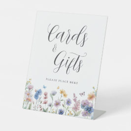 Wildblumen Grüne Brautparty Karten und Geschenke Sockelschild