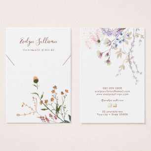 Wildblumen-Halskette-Display-Karte