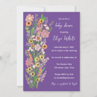 Wildblumen handbemalt Babydusche