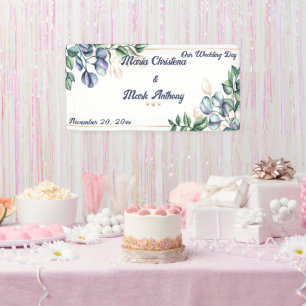 Wildblumen-Harmonie-Hochzeits-Willkommensschild Banner