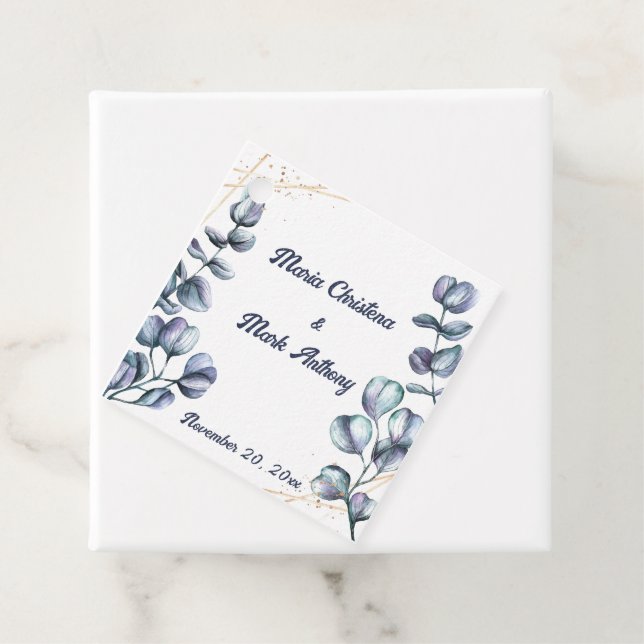 Wildblumen-Harmonie-Hochzeitsgeschenk Geschenkanhänger (Beispiel)