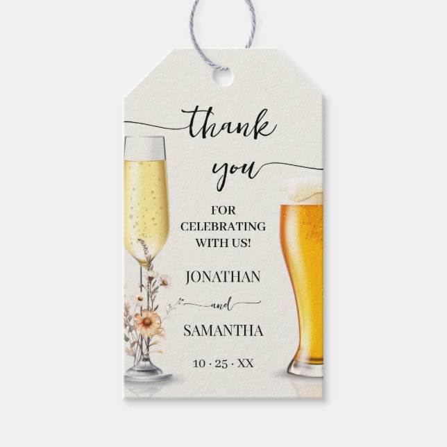 Wildblumen Herbst Blasen & Brauen Dusche Gefallen Geschenkanhänger (Vorderseite)