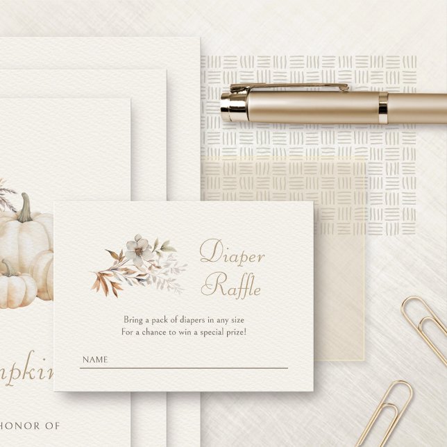 Wildblumen Herbst Herbst Babydusche Windelwanne Begleitkarte (Von Creator hochgeladen)