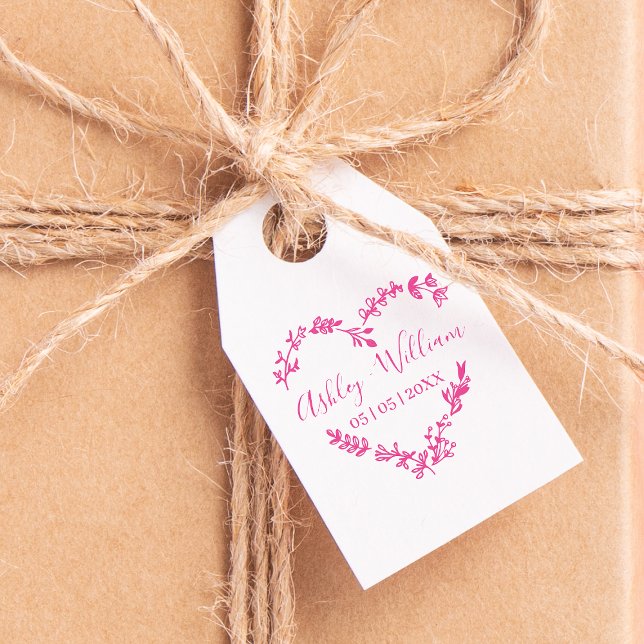 Wildblumen Herzdesign forma Wedding Permastempel (Von Creator hochgeladen)