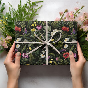 Wildblumen Hintergrund der medizinischen Pflanze Geschenkpapier