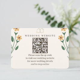 Wildblumen-Hochzeit-Beilagekarte Begleitkarte