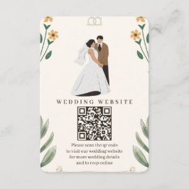 Wildblumen-Hochzeit-Beilagekarte Begleitkarte