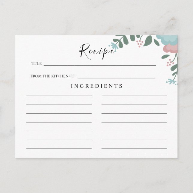 Wildblumen Hochzeit ,Boho Blumenzitat Postkarte (Vorderseite)