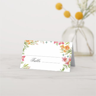 Wildblumen Hochzeit, Boho Platzkarte