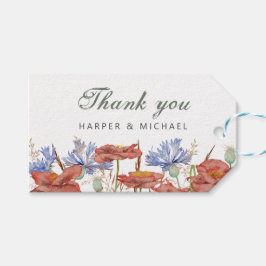 Wildblumen Hochzeit danke Geschenkanhänger