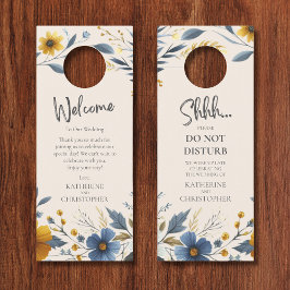 Wildblumen Hochzeit, die sie nicht stören Beige Türanhänger