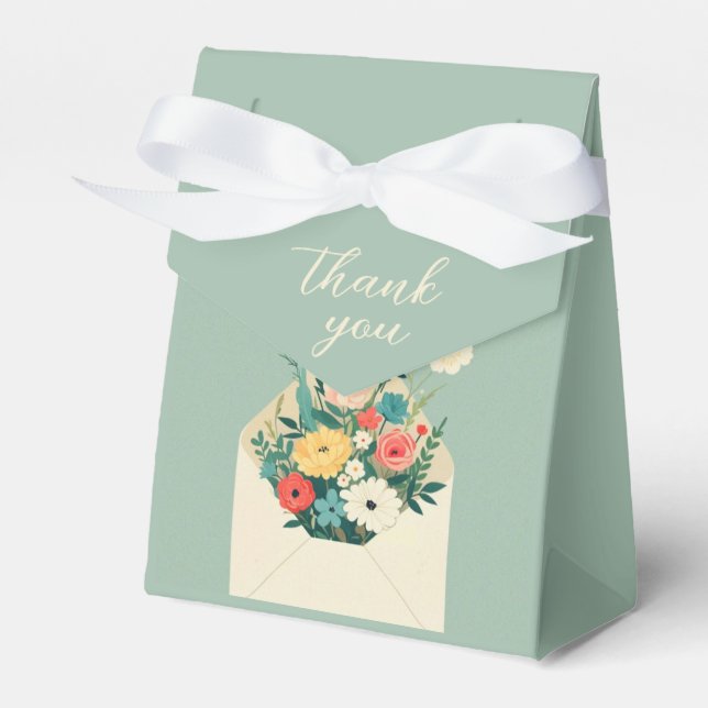 Wildblumen Hochzeit im botanischen Garten Geschenkschachtel (Vorderseite)