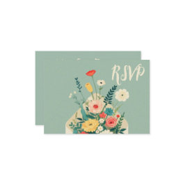 Wildblumen Hochzeit im botanischen Garten RSVP Karte