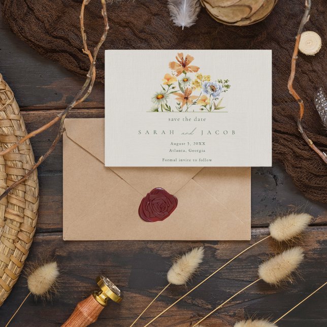 Wildblumen Hochzeit im botanischen Garten Save The Date (Von Creator hochgeladen)