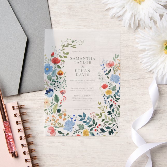 Wildblumen Hochzeit im farbenfrohen Garten (Hochzeit)