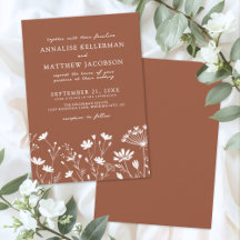 Wildblumen-Hochzeit in Brandorange
