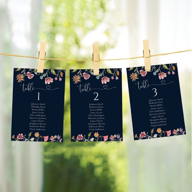 Wildblumen Hochzeiten von Tafelkarten (Von Creator hochgeladen)